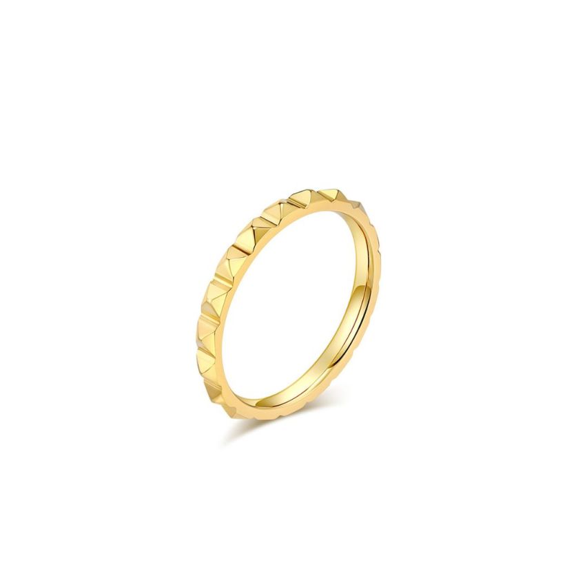 S.Steel Gold Plating Minimalist Men-c 2g - 2mm EU60 - ES20 - US9
