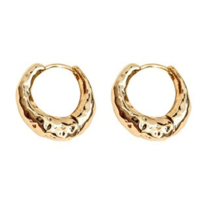 S.Steel Gold Plating Hoop Women-c