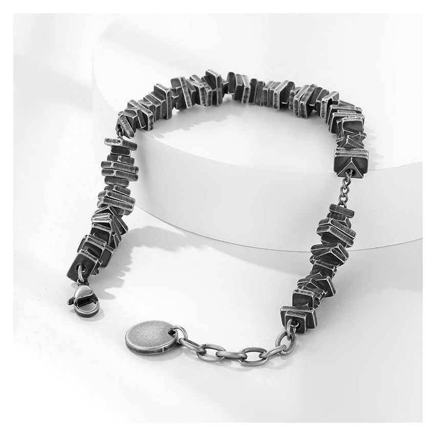 S.Steel Antique silver Urban Men-c