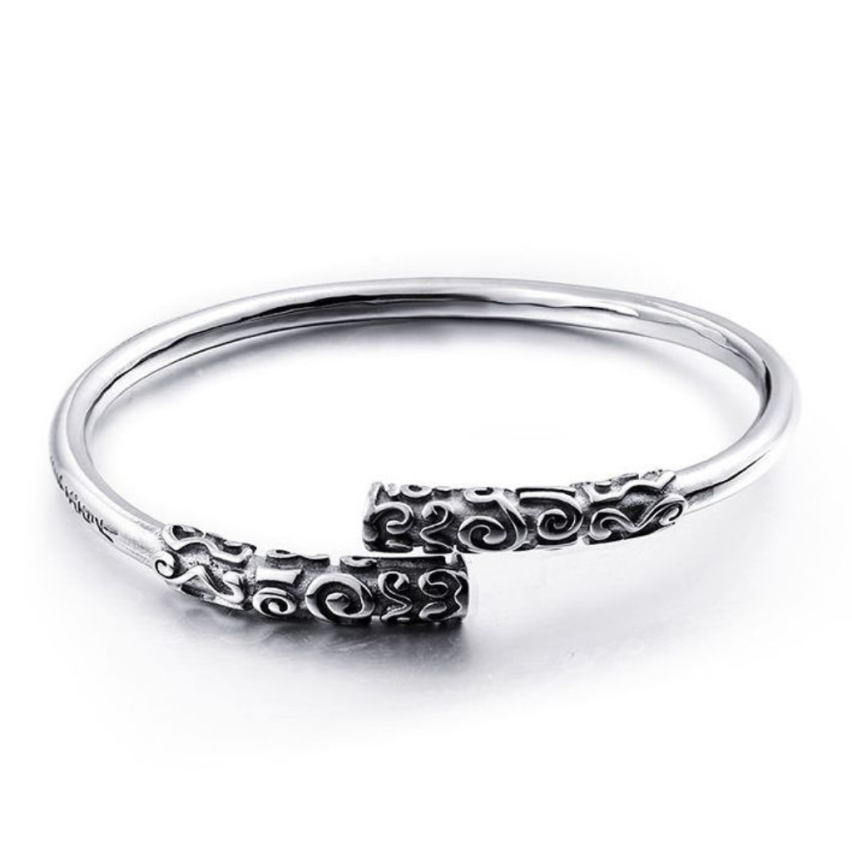S.Steel Antique silver Balinese Men-c 14g 65x4mm