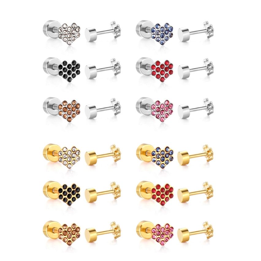 New Colorfull Enamel Stud Earrings 2g 10x4mm