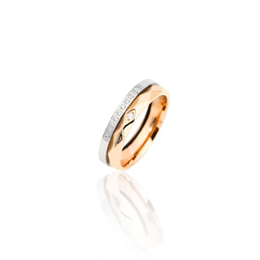 S.Steel Two plating colors Zircon Wedding Women-c - 1.8mm EU54 - ES14 - US7