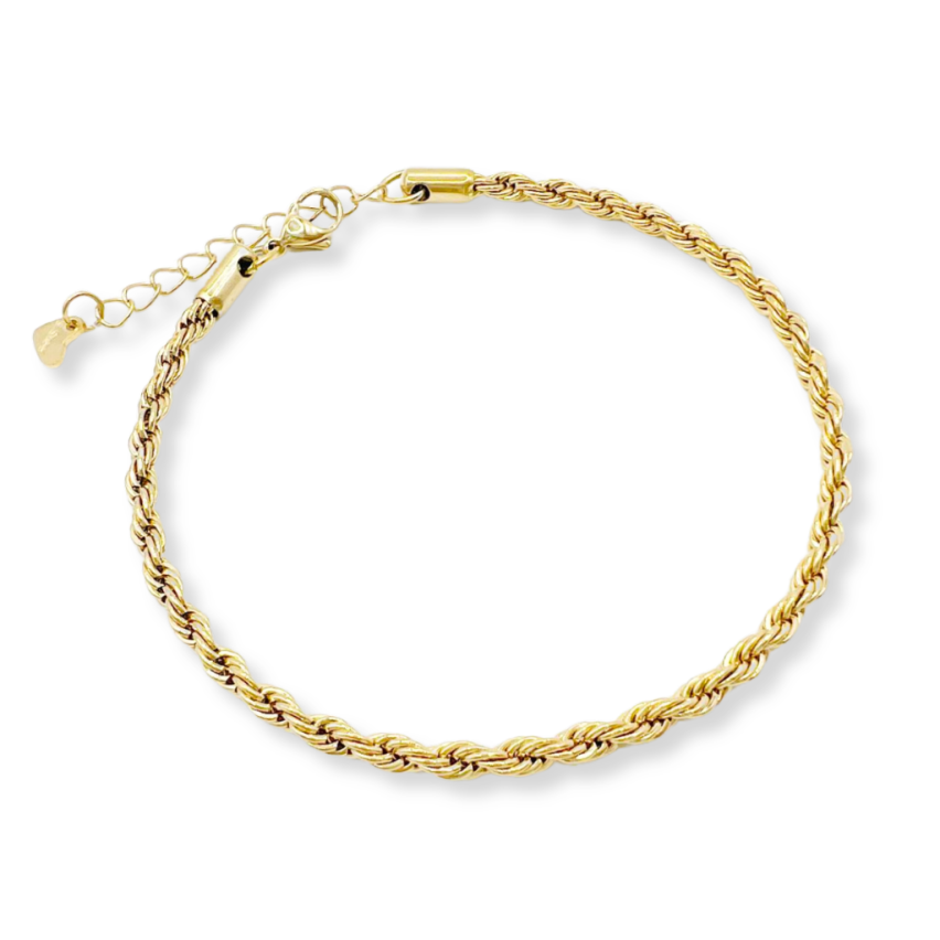 S.Steel Gold Plating Anklets Women-c 11g 270x4mm