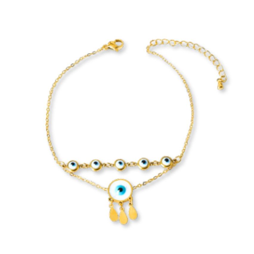 S.Steel Gold Plating Anklets Women-c 4.4g