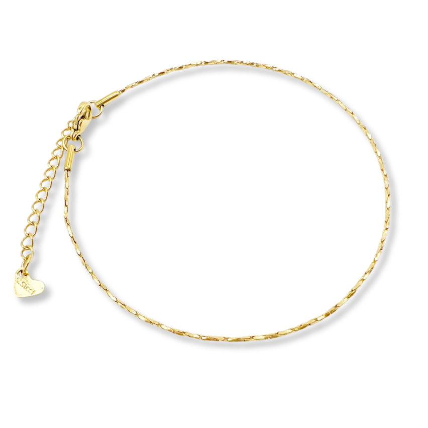 S.Steel Gold Plating Anklets Women-c 3.8g