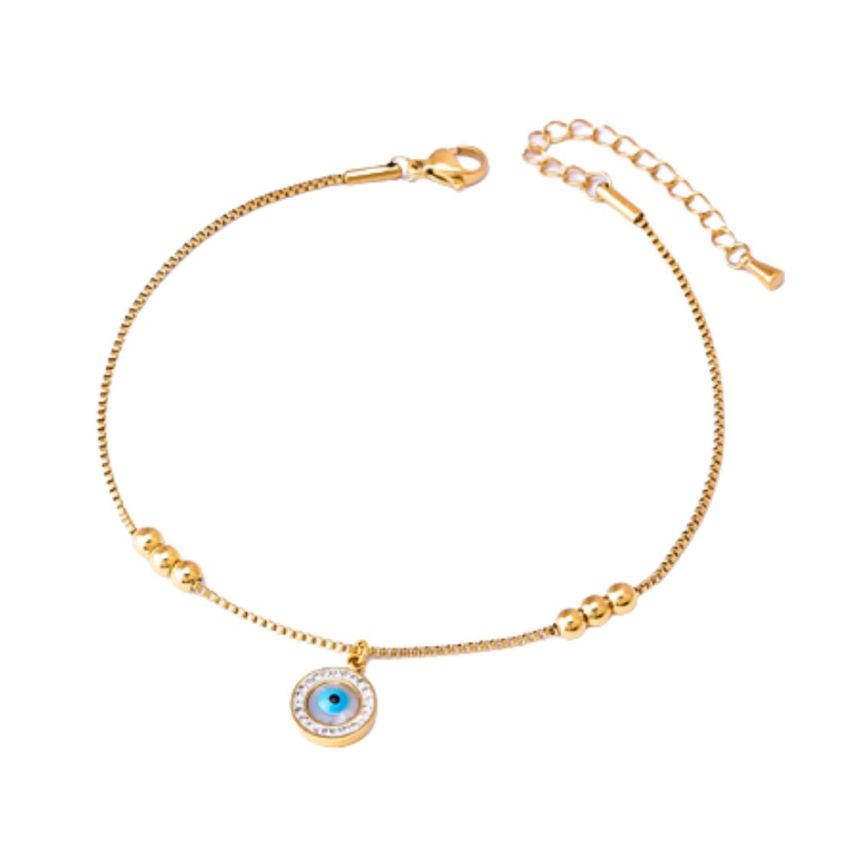 S.Steel Gold Plating Anklets Women-c