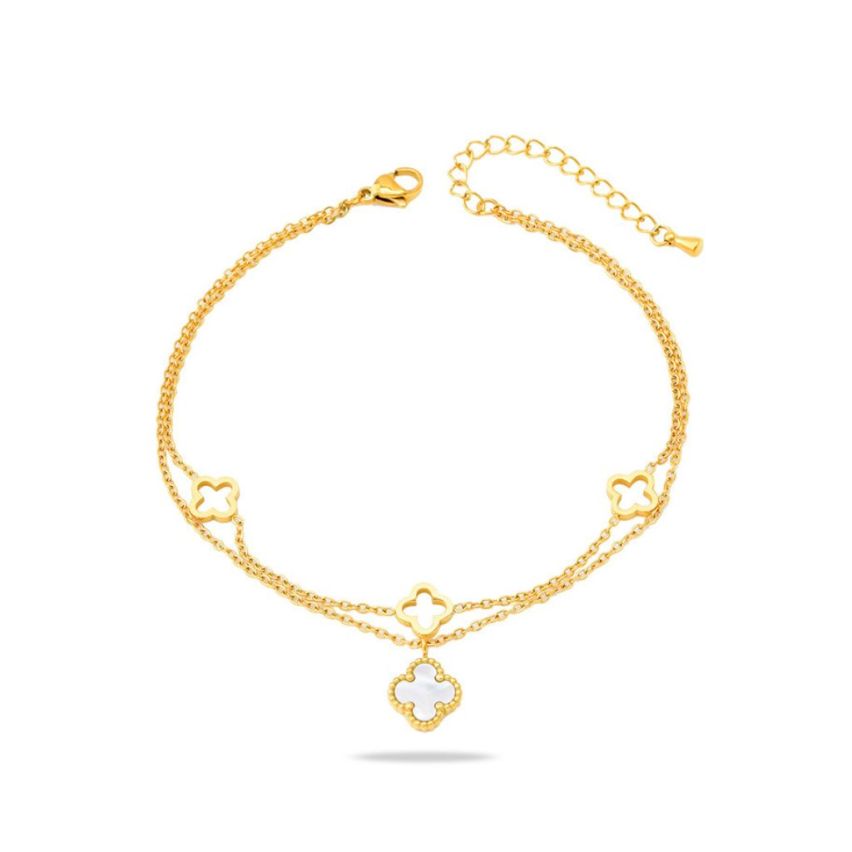 S.Steel Gold Plating Anklets Women-c
