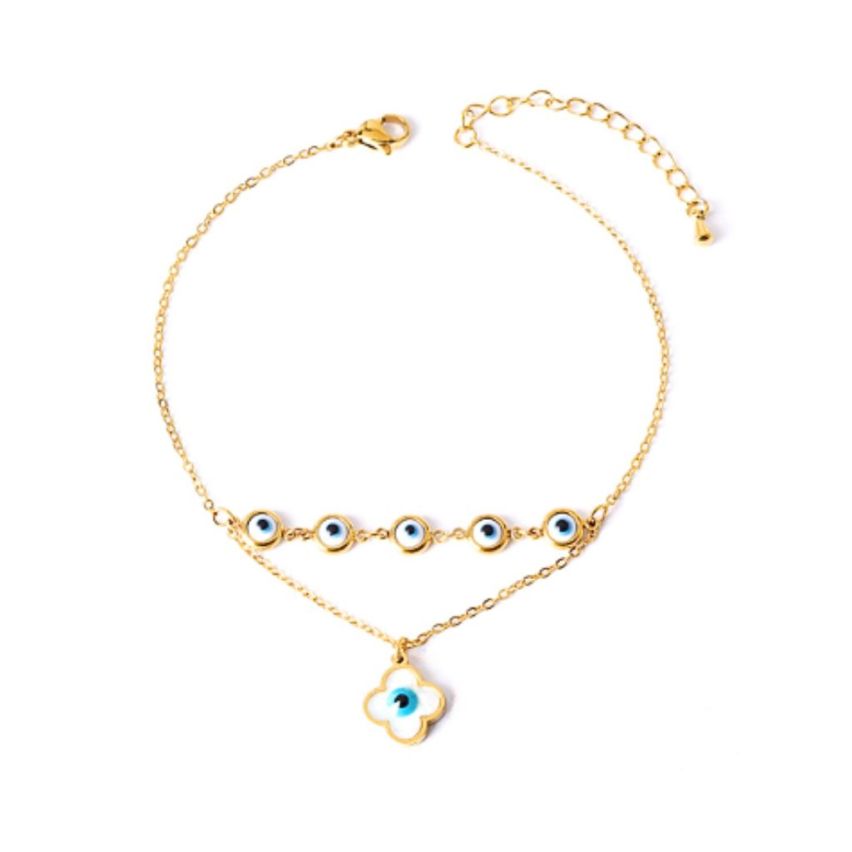 S.Steel Gold Plating Anklets Women-c 3.6g