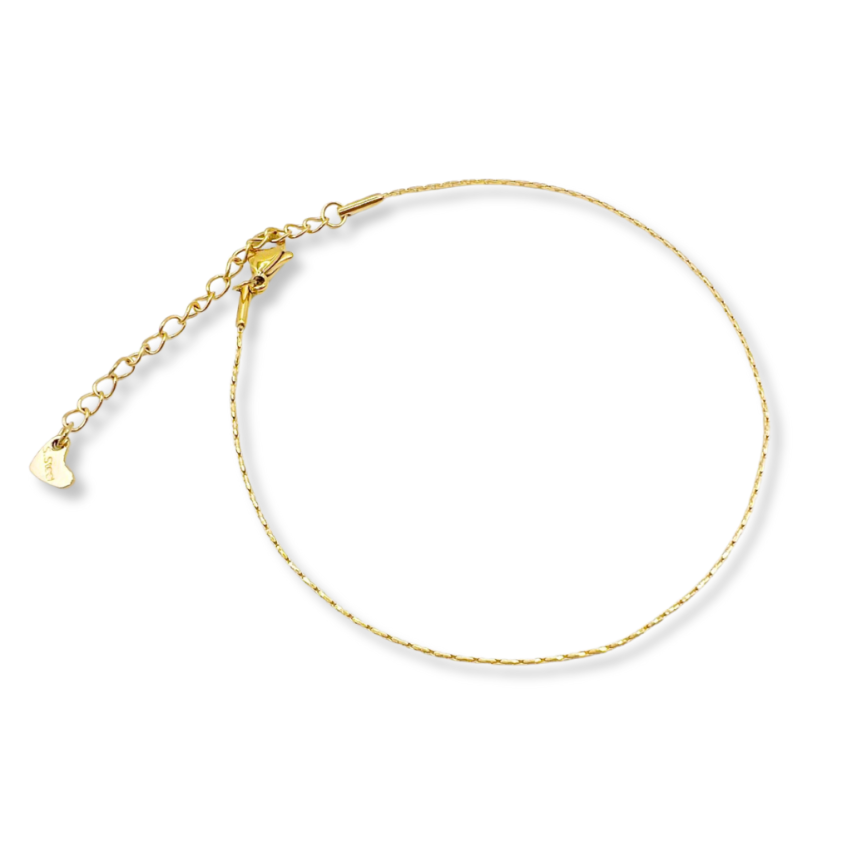 S.Steel Gold Plating Anklets Women-c 3.8g