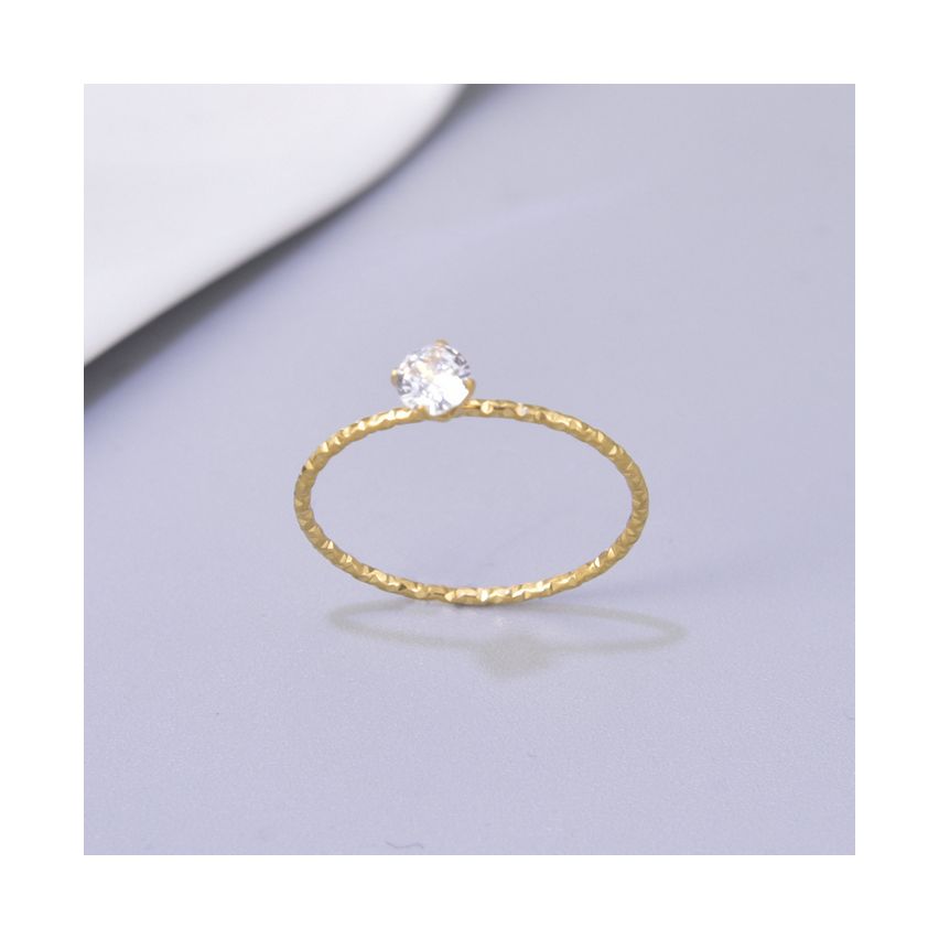 S.Steel S.Steel Gold Plating White Zircon Interpiece Women-c 2g