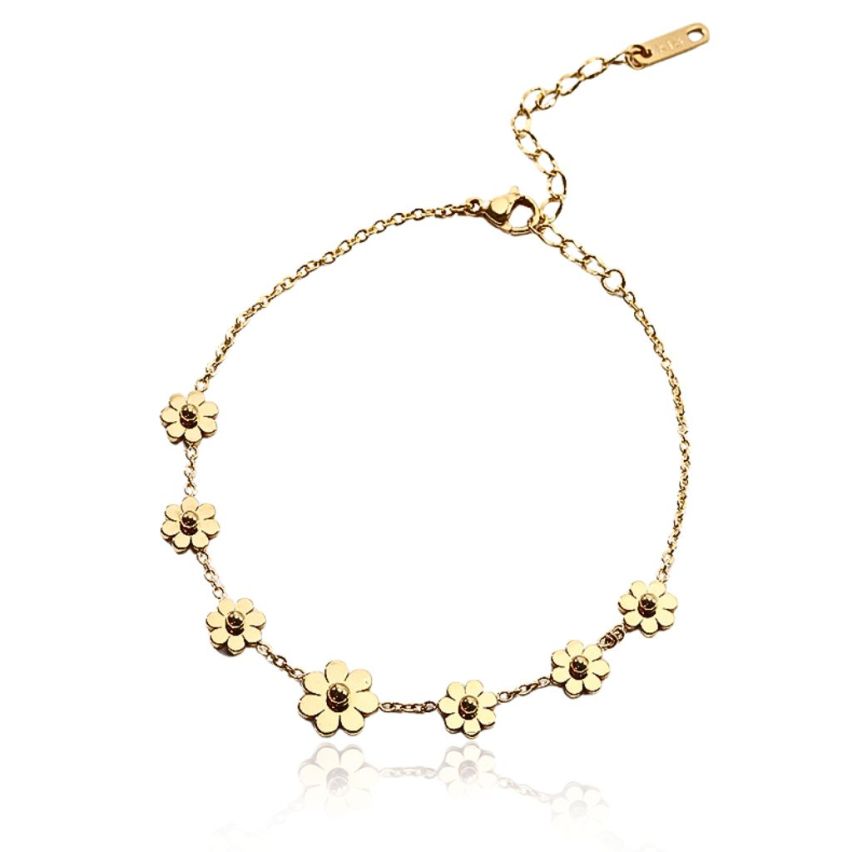 S.Steel Gold Plating Anklets Women-c