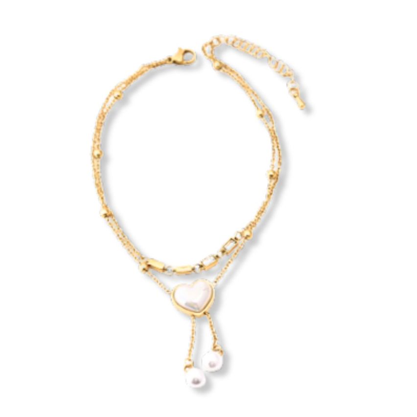 S.Steel Gold Plating Anklets Women-c 4.6g