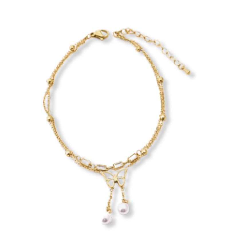S.Steel Gold Plating Anklets Women-c 4g