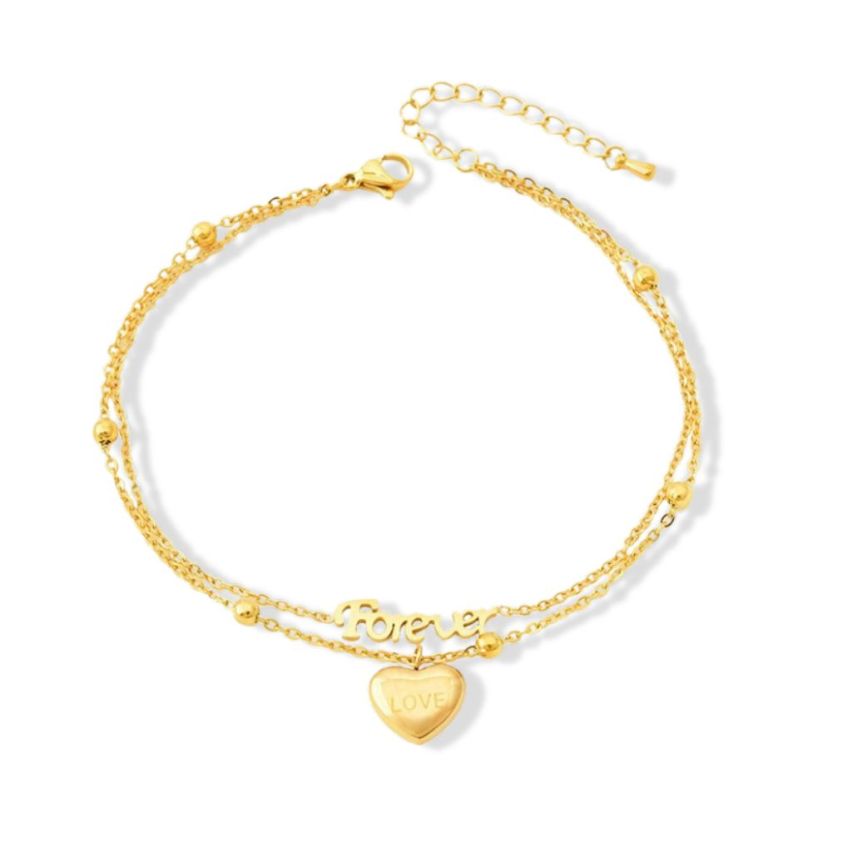 S.Steel Gold Plating Anklets Women-c