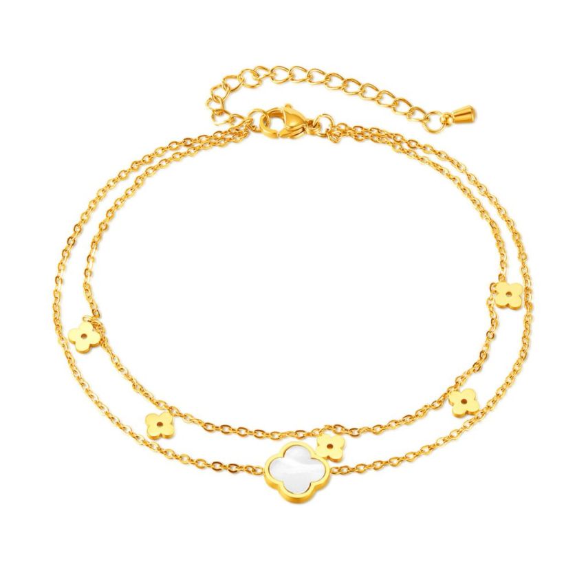 S.Steel Gold Plating Anklets Women-c