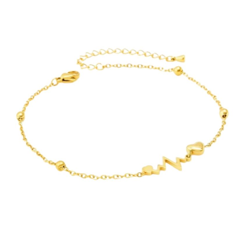 S.Steel Gold Plating Anklets Women-c