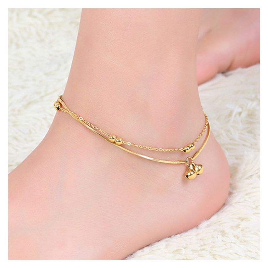 S.Steel Gold Plating Anklets Women-c