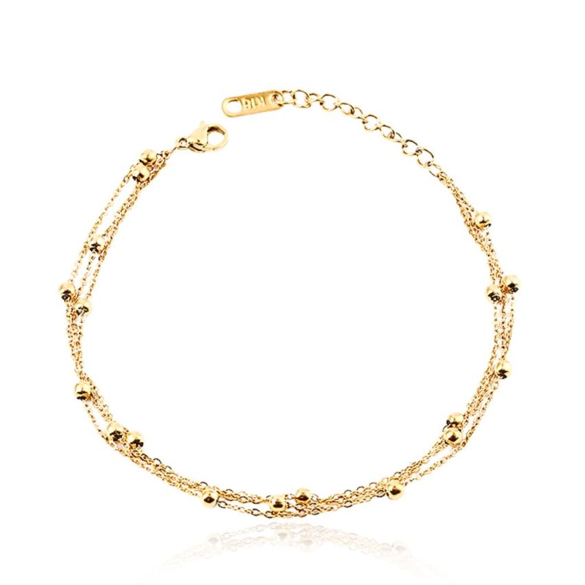S.Steel Gold Plating Anklets Women-c