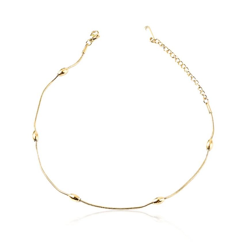S.Steel Gold Plating Anklets Women-c