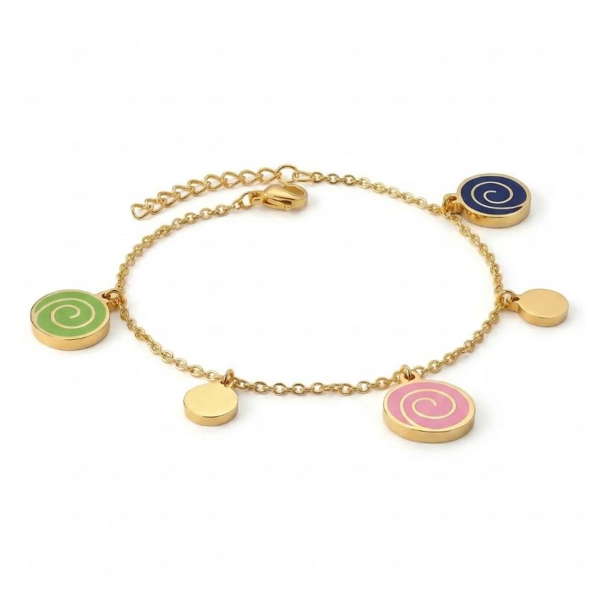 New Gold Plating Colorfull Enamel Minimalist Bracelets 