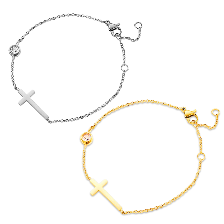 S.Steel Cross Women-c 4g