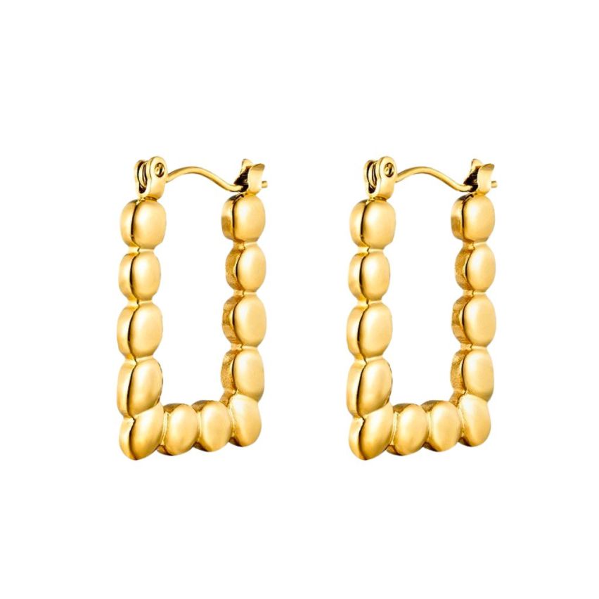 S.Steel Gold Plating Hoop Women-c 7.2g