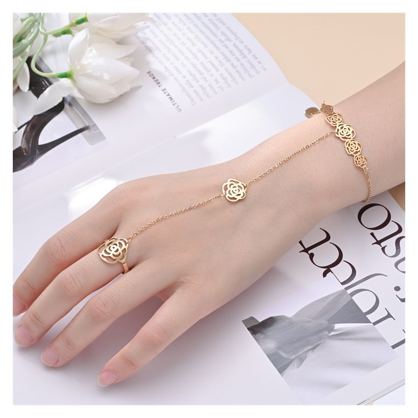 S.Steel Gold Plating Indians Women-c 10g