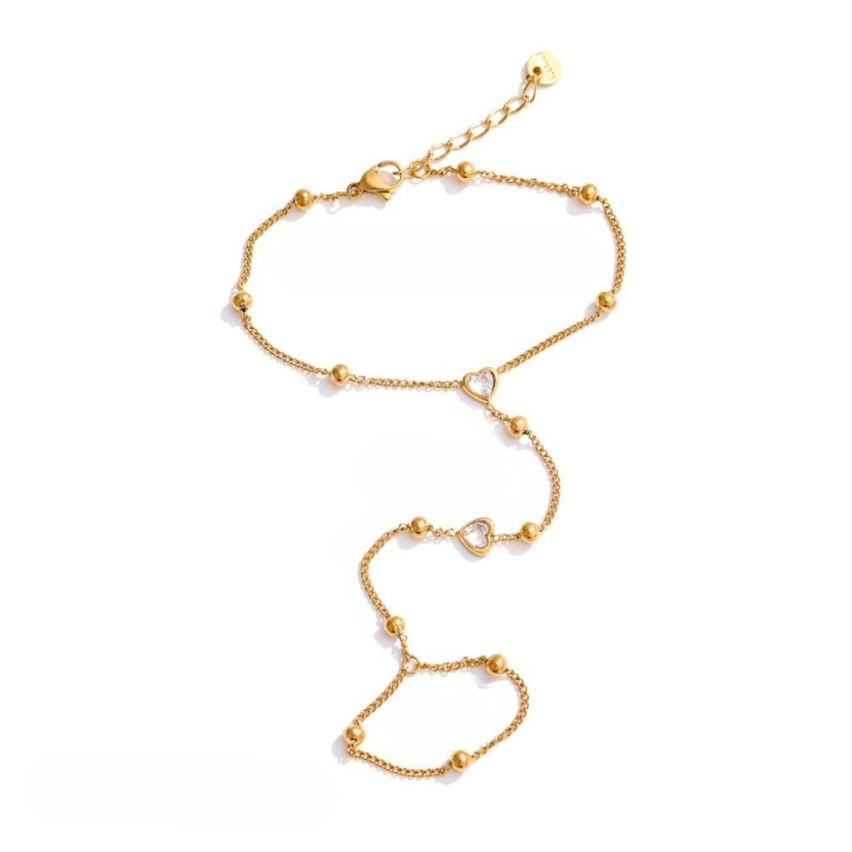 S.Steel Gold Plating Zircon Indians Women-c 3.8g