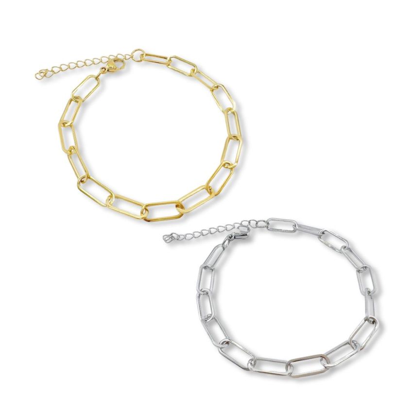 S.Steel Gold Plating Anklets Women-c