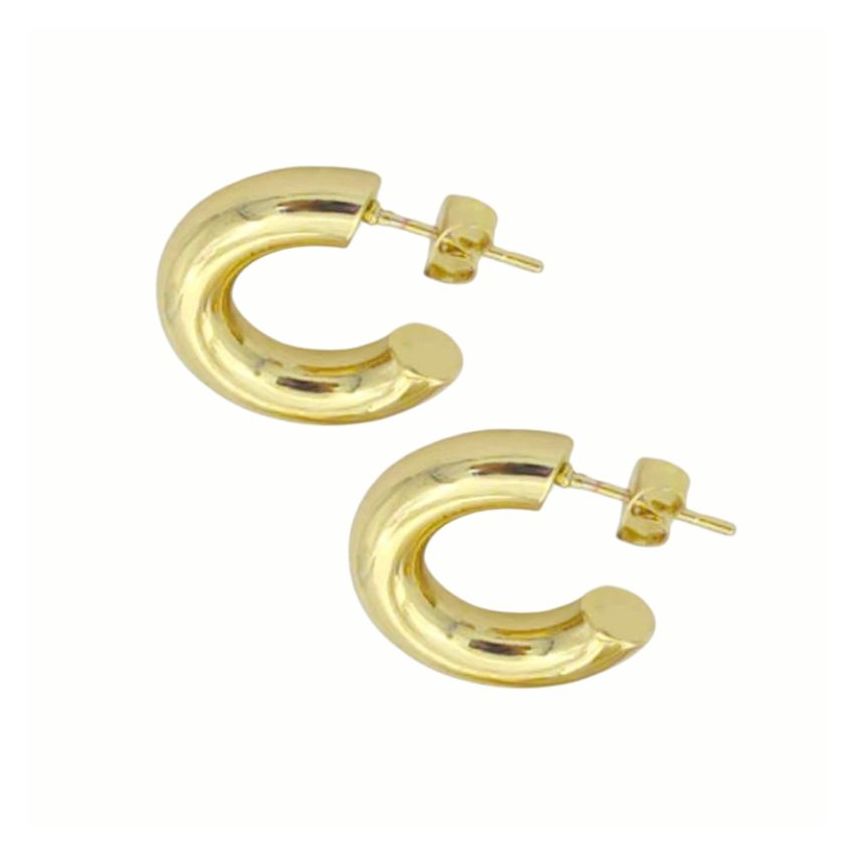 S.Steel 20*5mm S.Steel Gold Plating Hoop (Standard) Women-c 20x20mm - 5mm