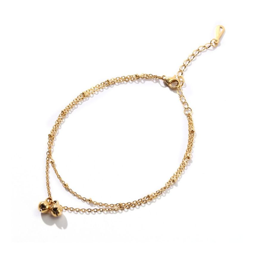 S.Steel Gold Plating Anklets Women-c