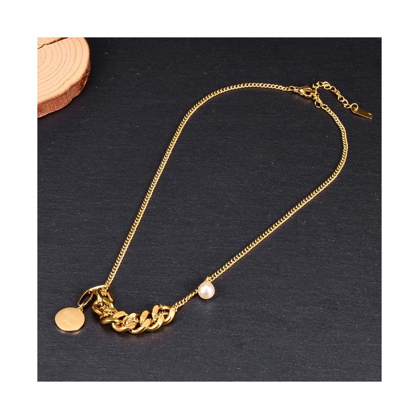S.Steel Gold Plating Links Women-c 12g