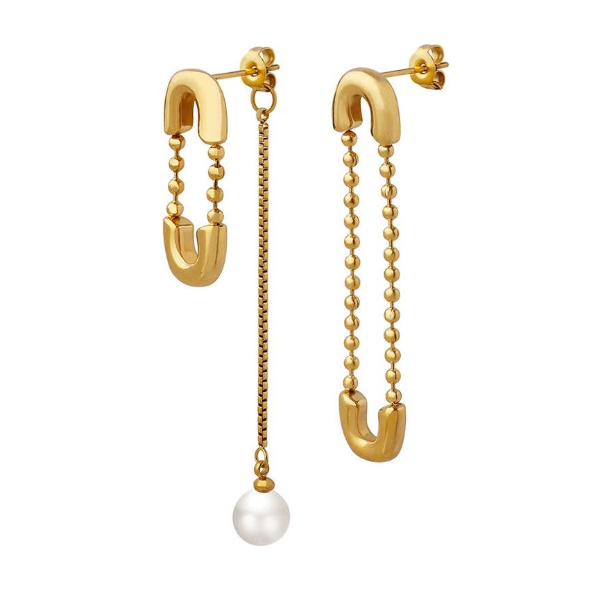 S.Steel Gold Plating Long Women-c