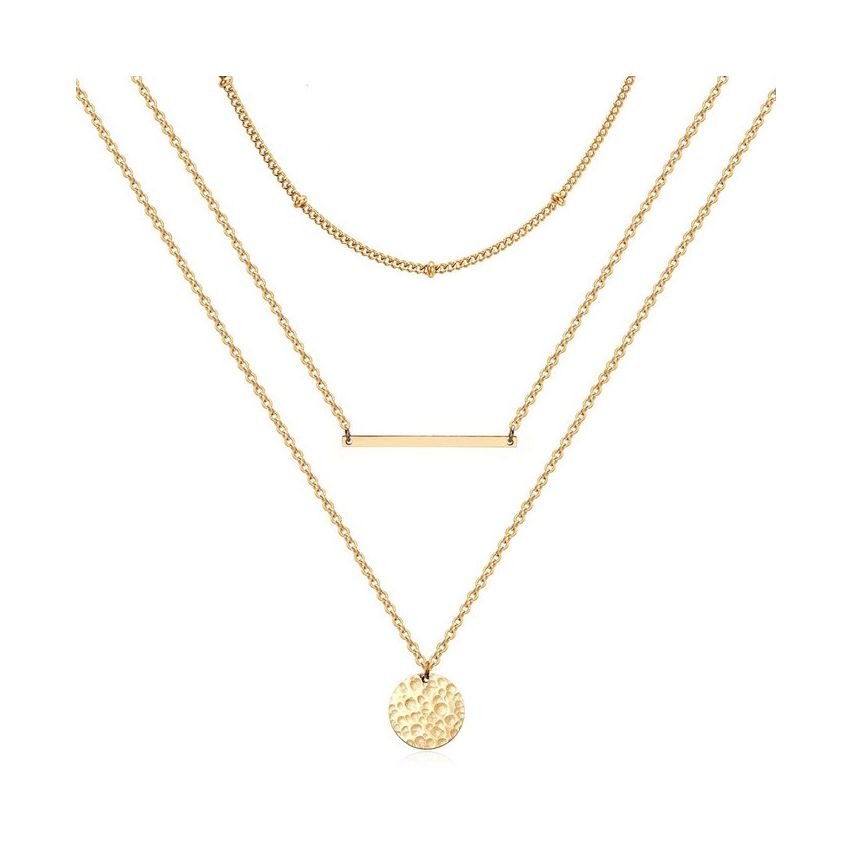 S.Steel Gold Plating Multilayer Women-c