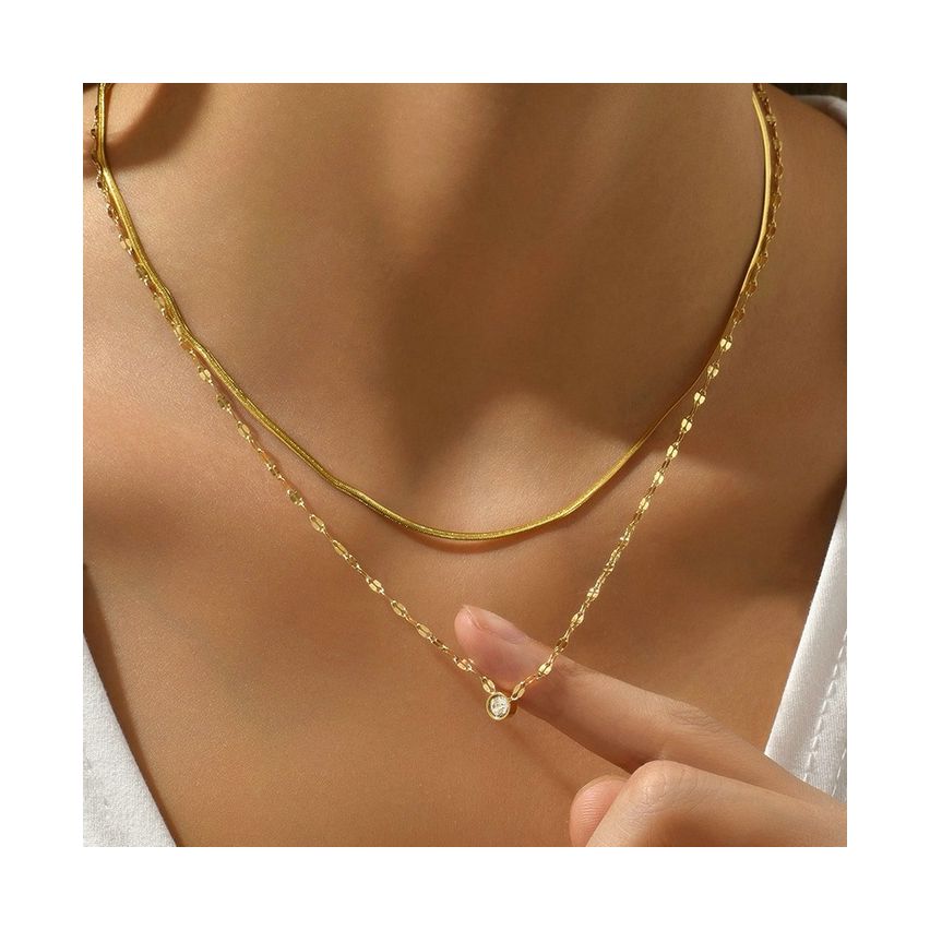 S.Steel Gold Plating Minimalist Women-c