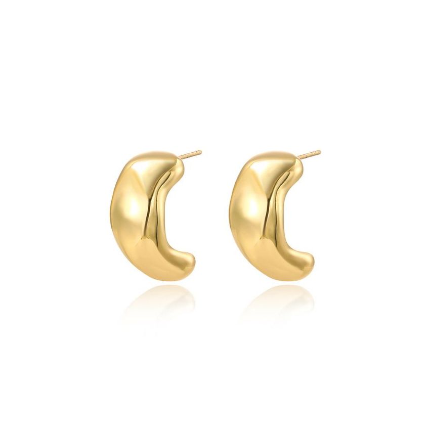 S.Steel Gold Plating Smooth Women-c