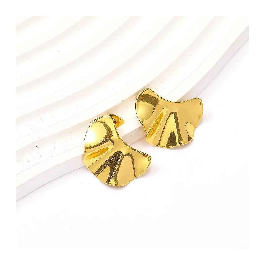 S.Steel Gold Plating Smooth Women-c