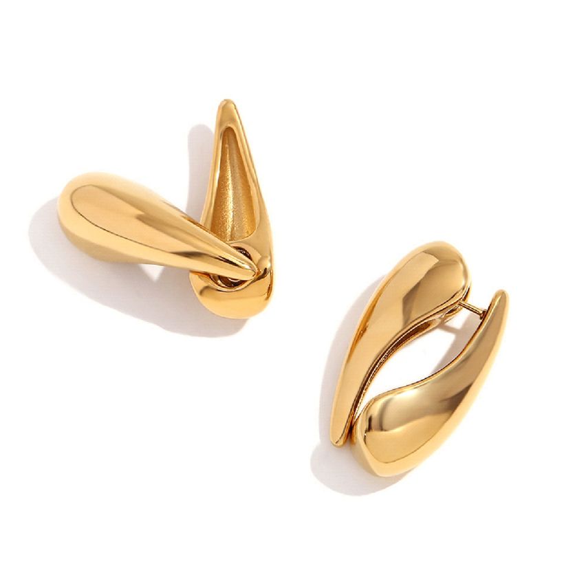 S.Steel Gold Plating Smooth Women-c