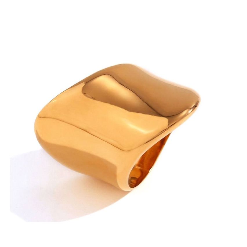 S.Steel Gold Plating Smooth Women-c 6.6g 21x26mm