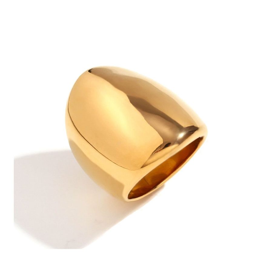 S.Steel Gold Plating Smooth Women-c