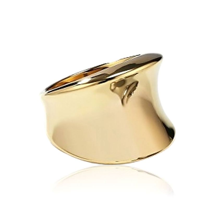 S.Steel Gold Plating Smooth Women-c