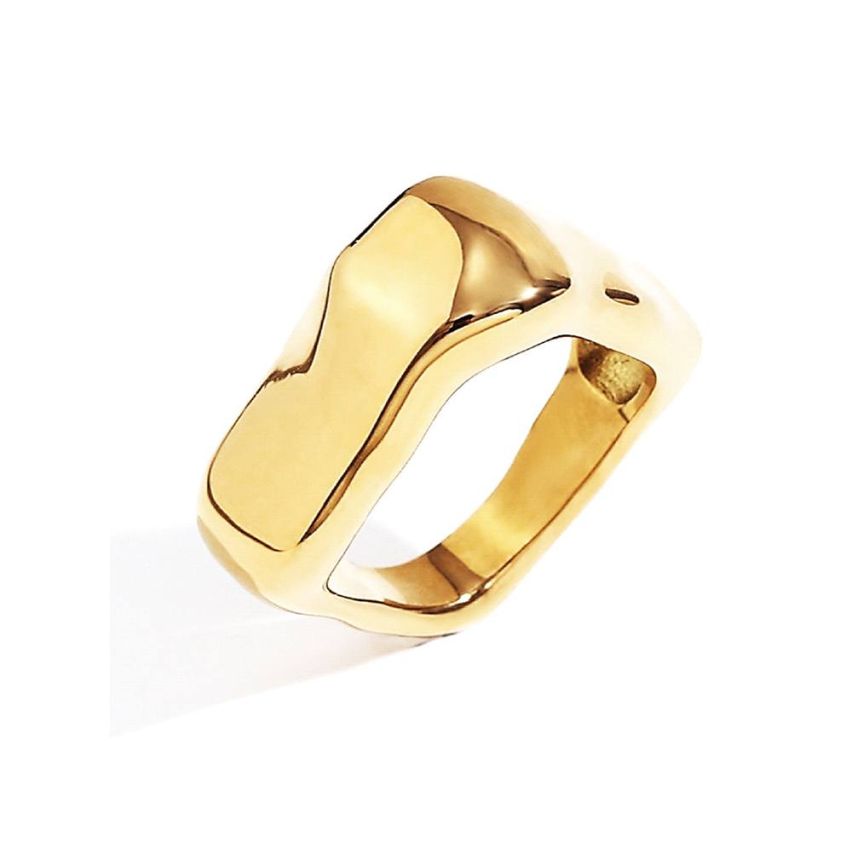 S.Steel Gold Plating Smooth Women-c