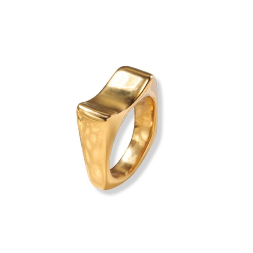 S.Steel Gold Plating Smooth Women-c 11g - 9mm EU62 - ES22 - US10