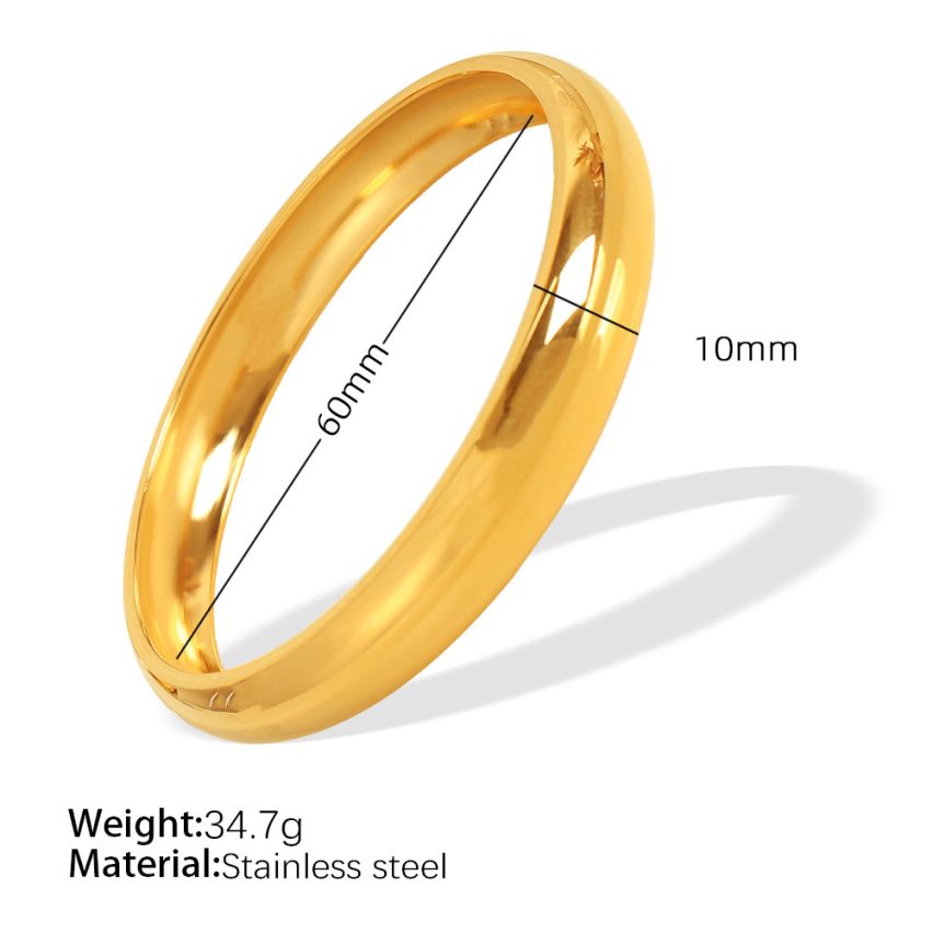 S.Steel Gold Plating Smooth Women-c 34.7g 60x10mm