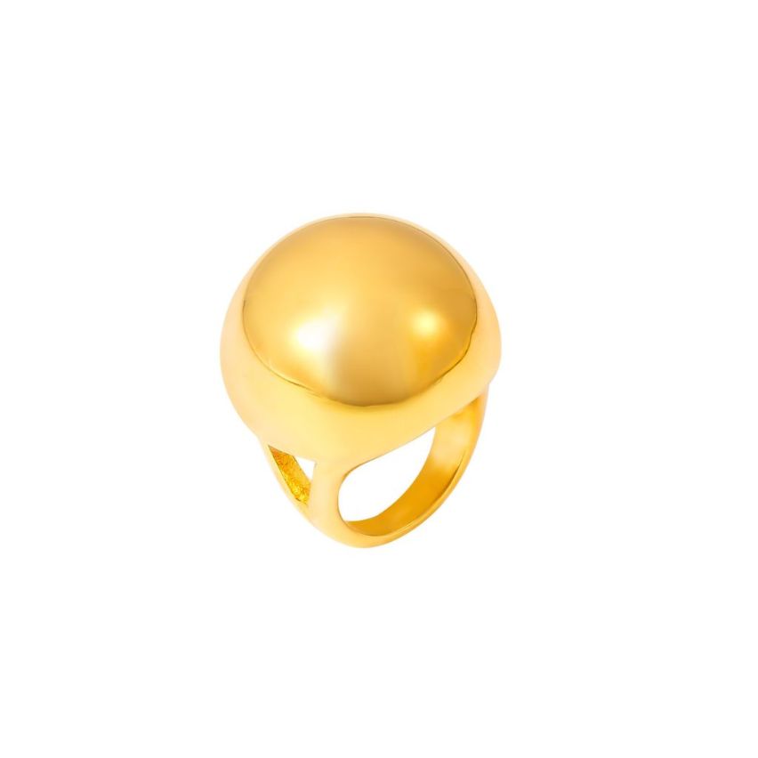 S.Steel Gold Plating Smooth Women-c