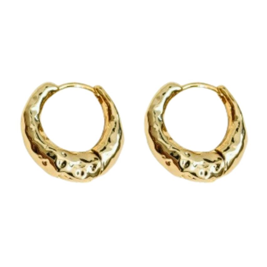 S.Steel Gold Plating Hoop Women-c