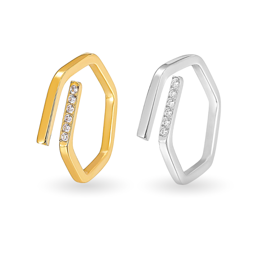 S.Steel Gold Plating Zircon Minimalist Women-c