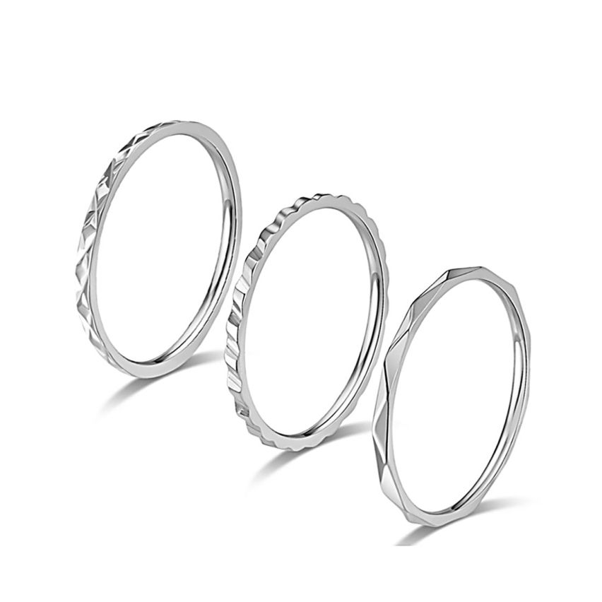 S.Steel Set 3 pieces S.Steel Unisex Minimalist Men-c