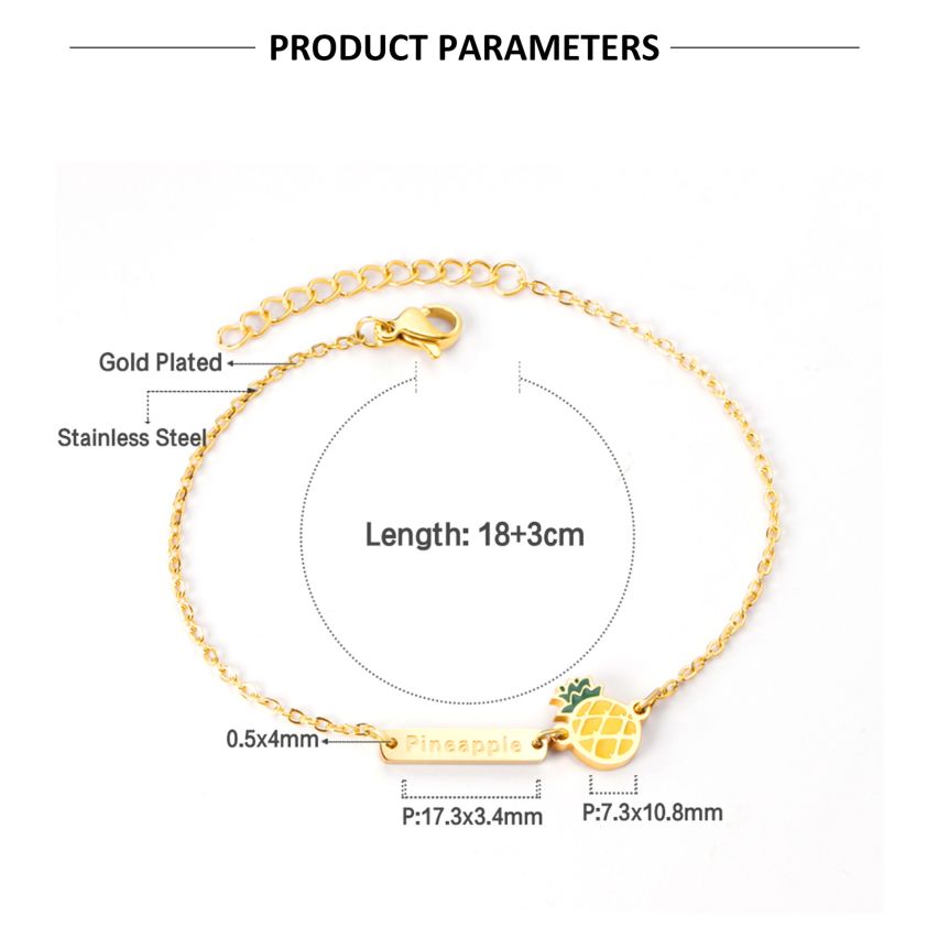 New Gold Plating Yellow Enamel Minimalist Bracelets 