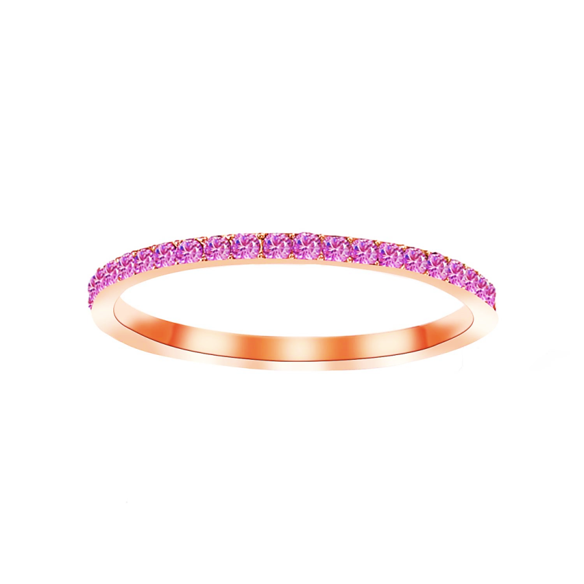 S.Steel New Rose gold Plating Purple Zircon Women-c 2g EU54 - ES14 - US7